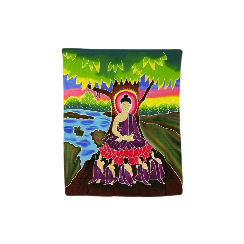 Tapiz Batik Buda Índigo