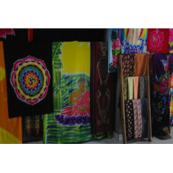 Tapiz Batik Buda Índigo