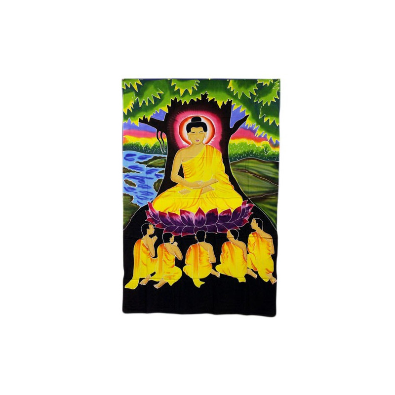 Tapiz Batik Buda Índigo