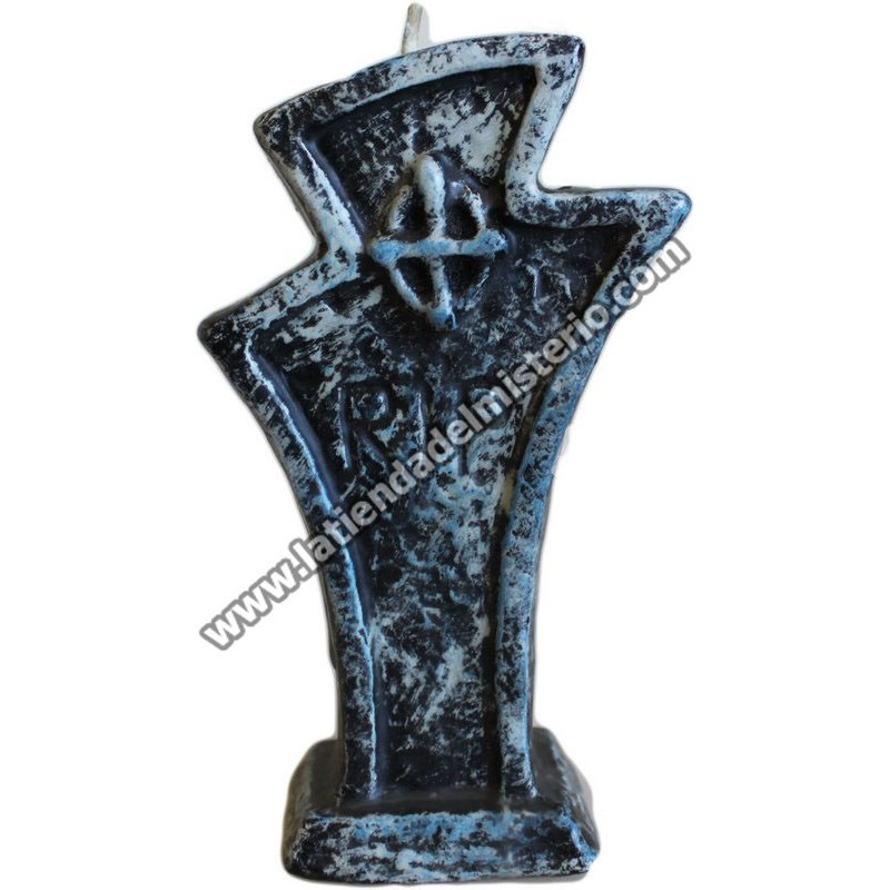 Lápida RIP. Vela de Halloween