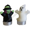 Bruja y Fanstasma. Velas de Halloween
