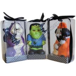 Bruja y Fanstasma. Velas de Halloween
