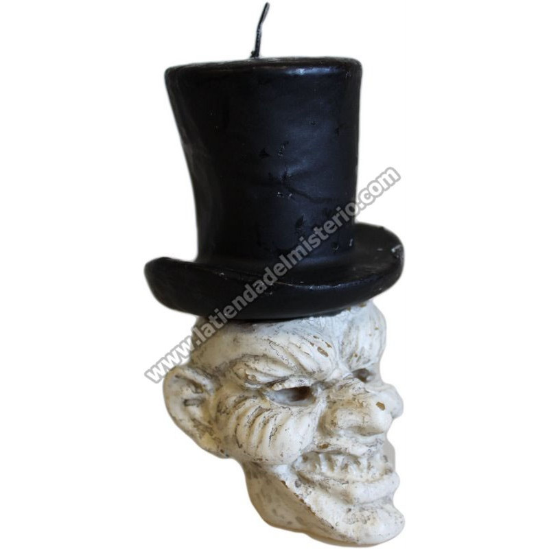 Calavera fúnebre. Vela de Halloween