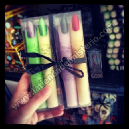 Dedos moribundos. Vela de Halloween