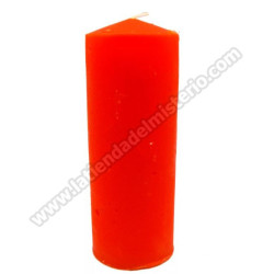 Velón naranja (con tubo protector)