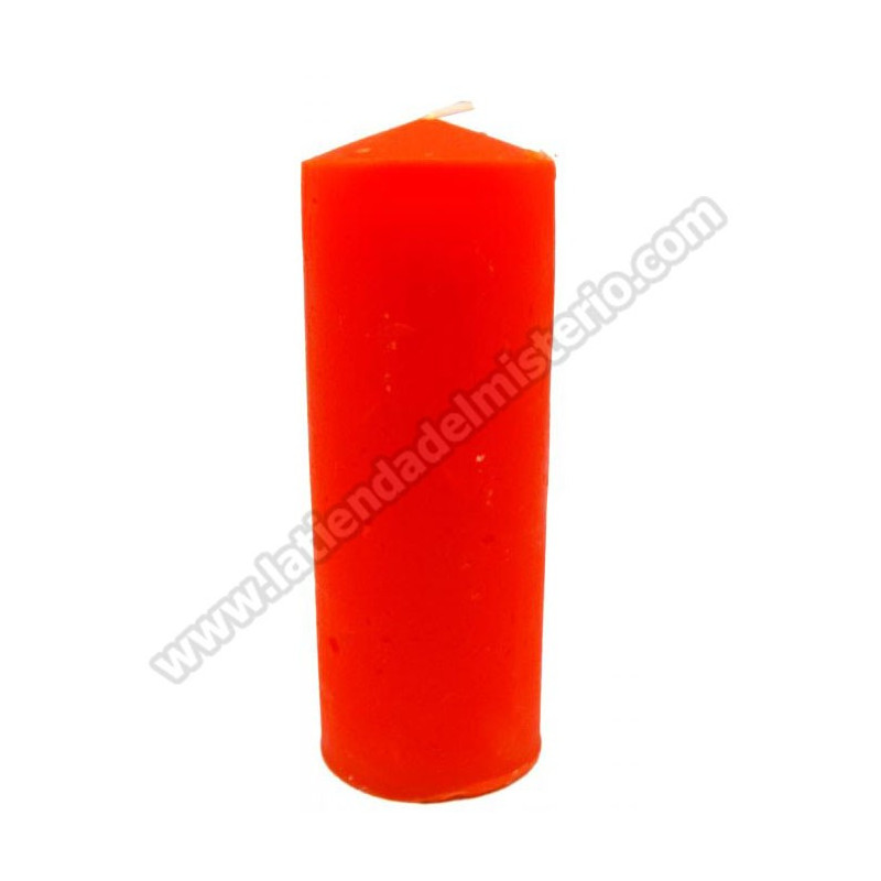 Velón naranja (con tubo protector)