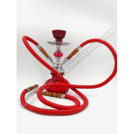 Cachimba Yamir roja 2 mangueras