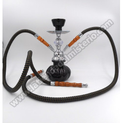 Cachimba Yamir negra 2 mangueras
