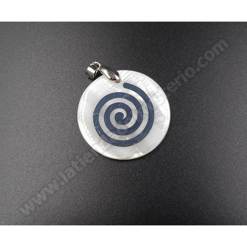 Espiral nácar. Colgante
