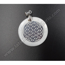 Flor de la vida nácar. Colgante