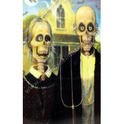 Matrimonio de pesadilla. Lámina gótica 3D mediana