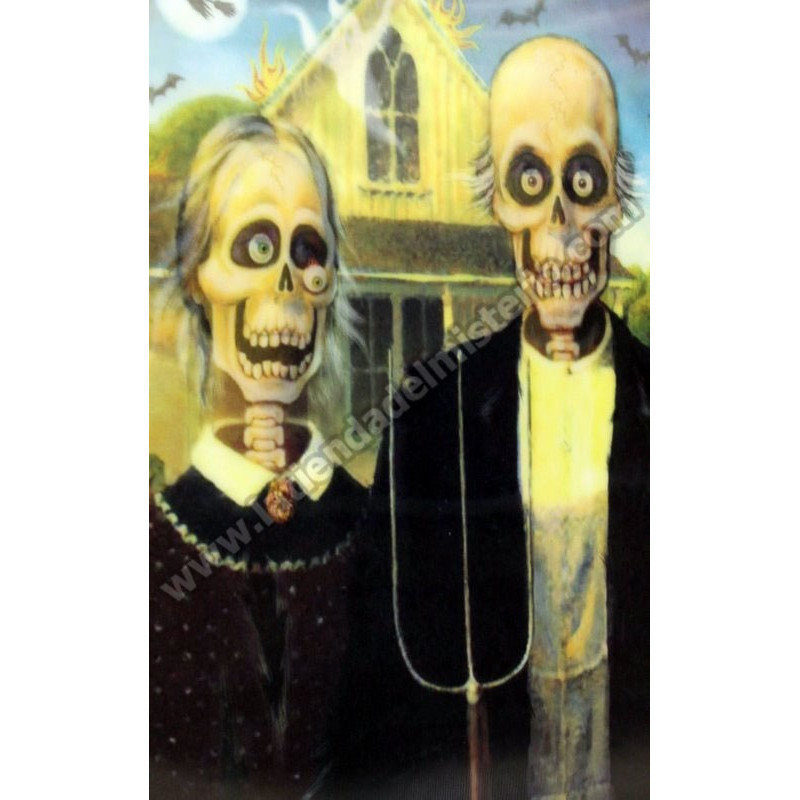 Matrimonio de pesadilla. Lámina gótica 3D mediana