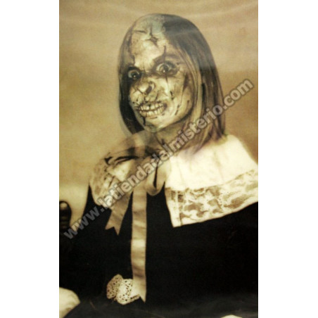 Chica zombi. Lámina gótica 3D mediana