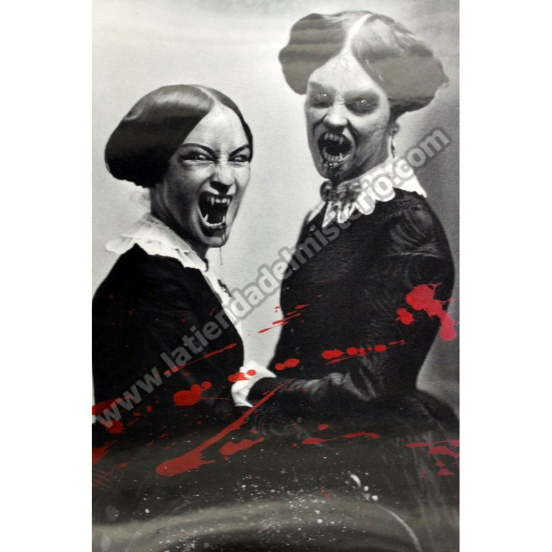 Hermanas siniestras. Lámina gótica 3D grande