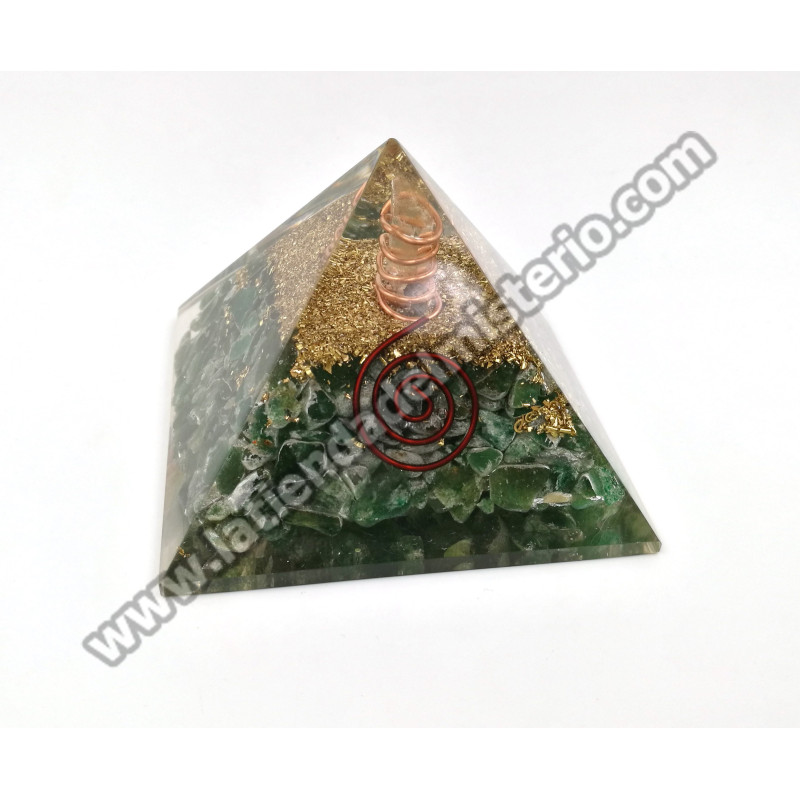 Orgonita Galaxy cuarzo verde 7 x 7 cm