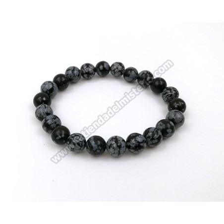 Pulsera obsidiana nevada 6mm