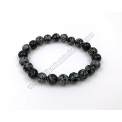 Pulsera obsidiana nevada 6mm
