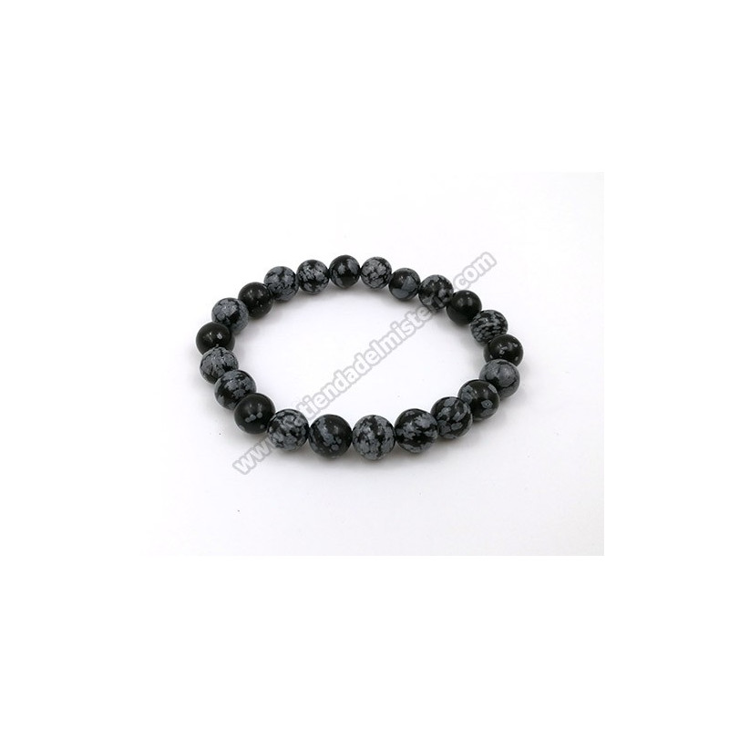 Pulsera obsidiana nevada 6mm