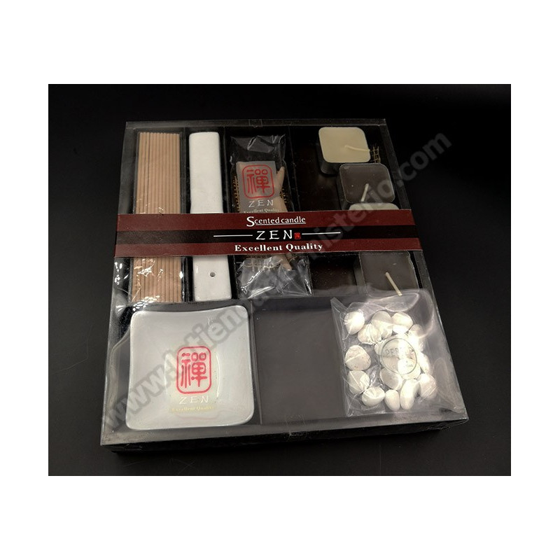 Altar Zen 4 velas y cuenco