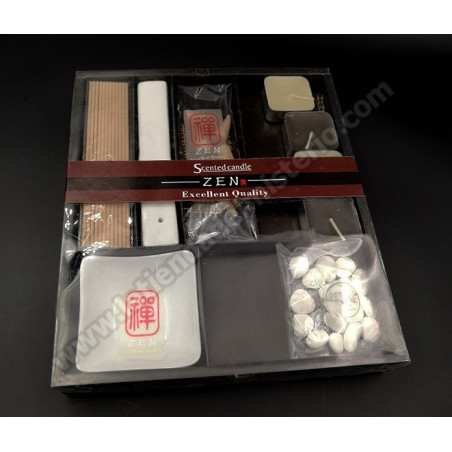 Altar Zen 4 velas y cuenco