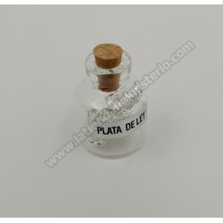 Amuleto Botella con plata