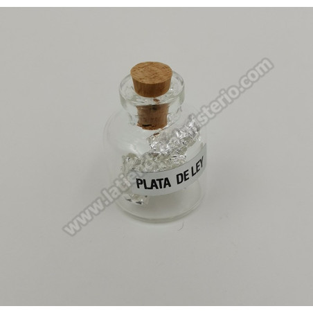 Amuleto Botella con plata