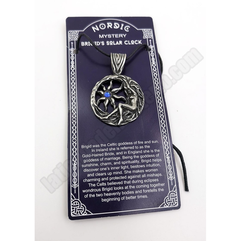 Diosa Brigid con piedra azul