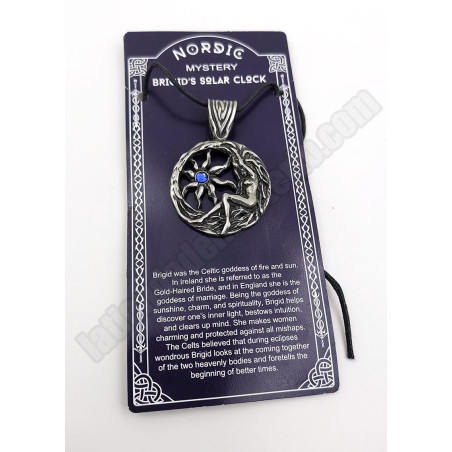 Diosa Brigid con piedra azul