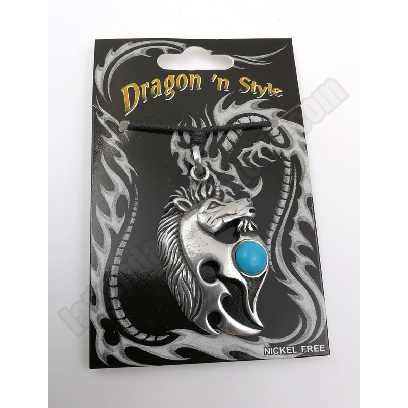 Unicornio Mágico con piedra azul