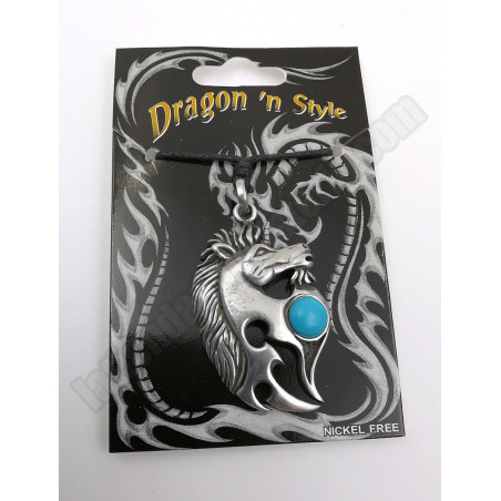 Unicornio Mágico con piedra azul