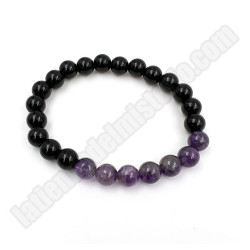 Pulsera de obsidiana con amatista