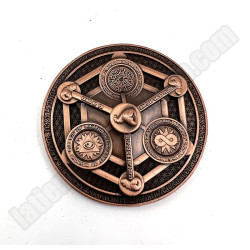 Moneda X color cobre antiguo