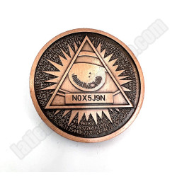 Moneda X color cobre antiguo