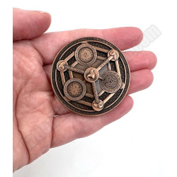 Moneda X color cobre antiguo