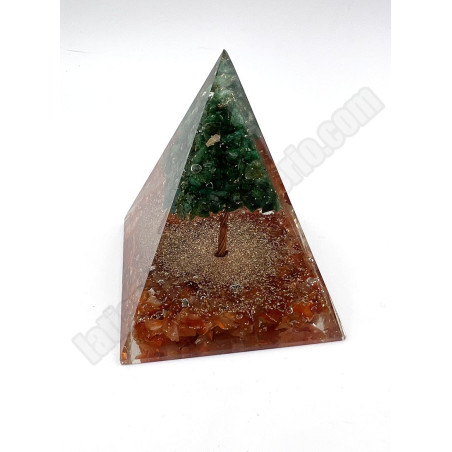 Orgonita Árbol cornalina y cuarzo verde