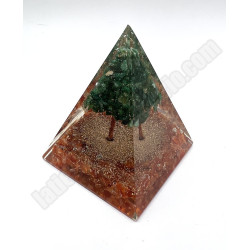 Orgonita Árbol cornalina y cuarzo verde