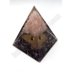 Orgonita Árbol amatista y cuarzo rosa