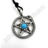 Pentagrama Serpiente con piedra azul