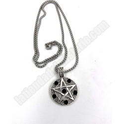 Pentáculo con piedras negras