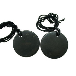 Colgante Círculo de shungita 4 cm.