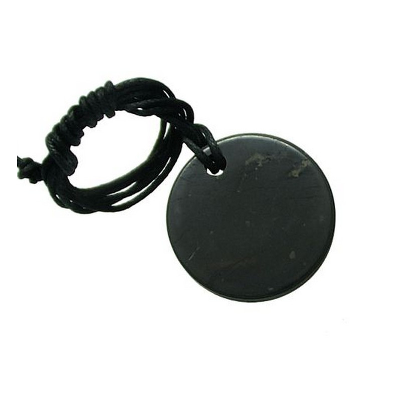 Colgante Círculo de shungita 4 cm.