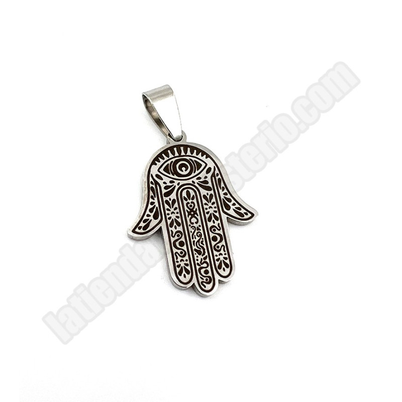 Mano de Fátima con ojo turco labrado