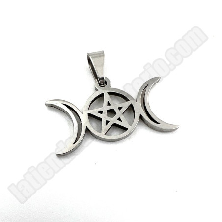 Triple luna con pentagrama