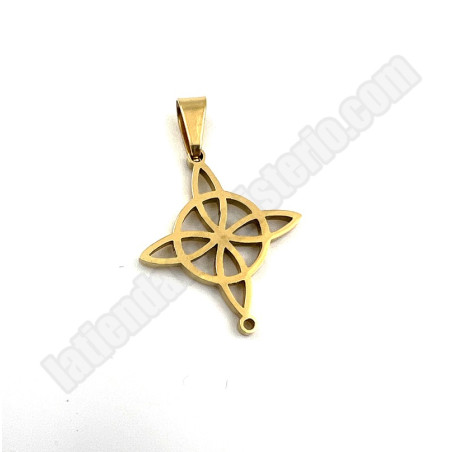 Nudo de bruja dorado