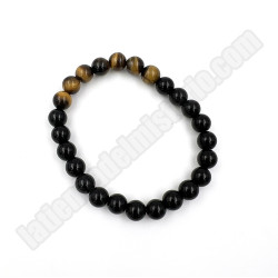 Pulsera de obsidiana con Ojo de tigre