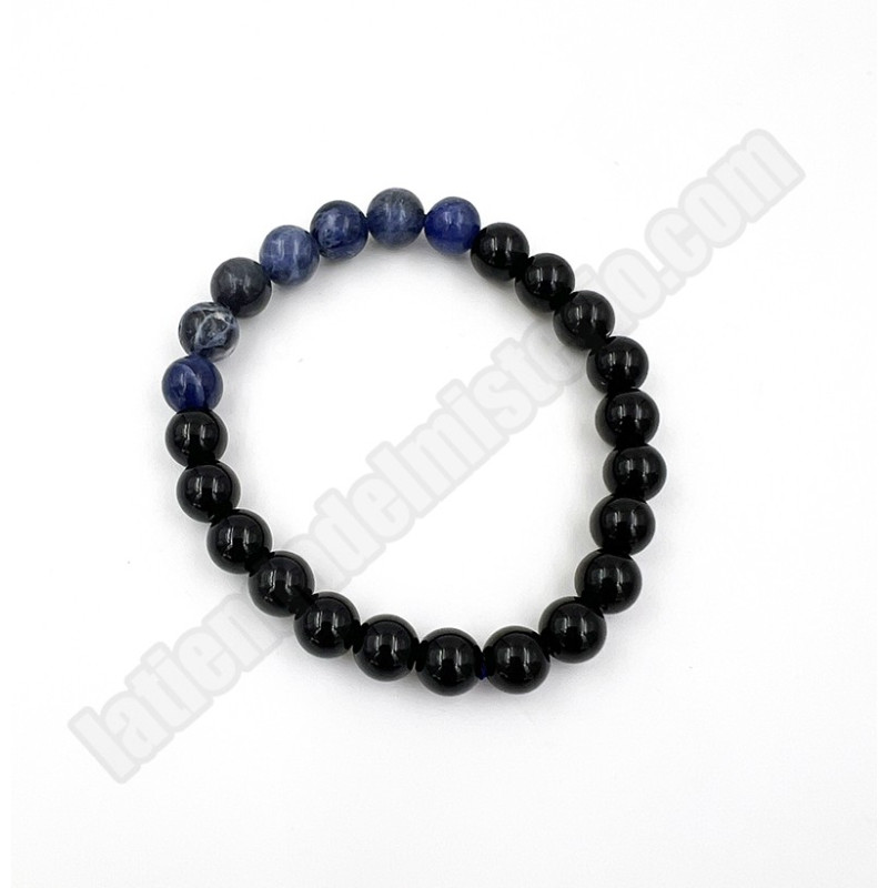 Pulsera de obsidiana con Sodalita