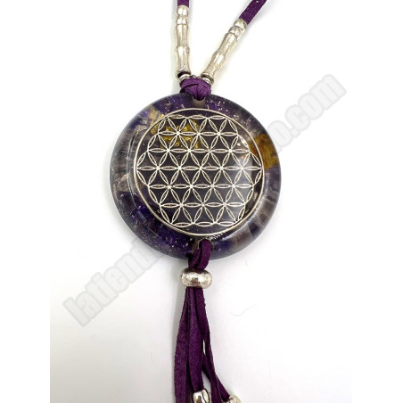 Orgonita Amatista Flor de la Vida