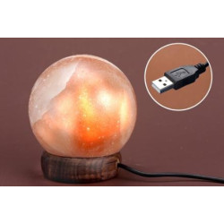Lámpara de sal esfera con USB